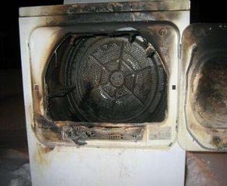 Dryer burned in a dryer vent fire Jacksonville Florida